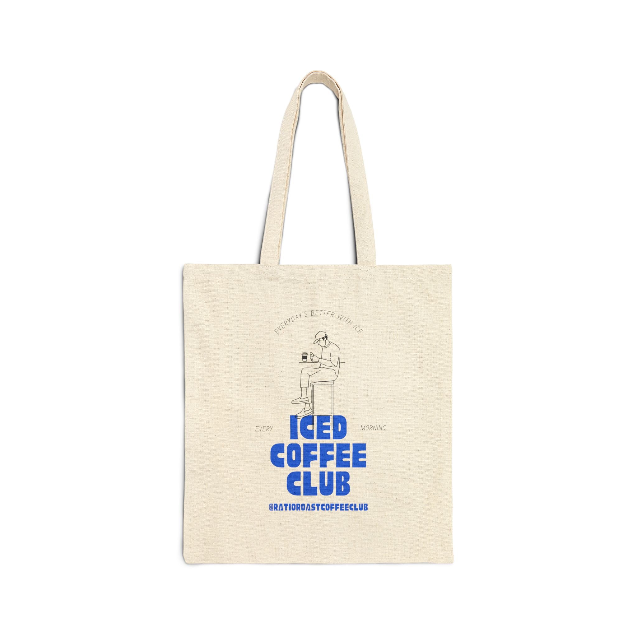 Iced Coffee Club Canvas Tote Bag – Eco-Friendly Reusable Grocery & Coffee Tote