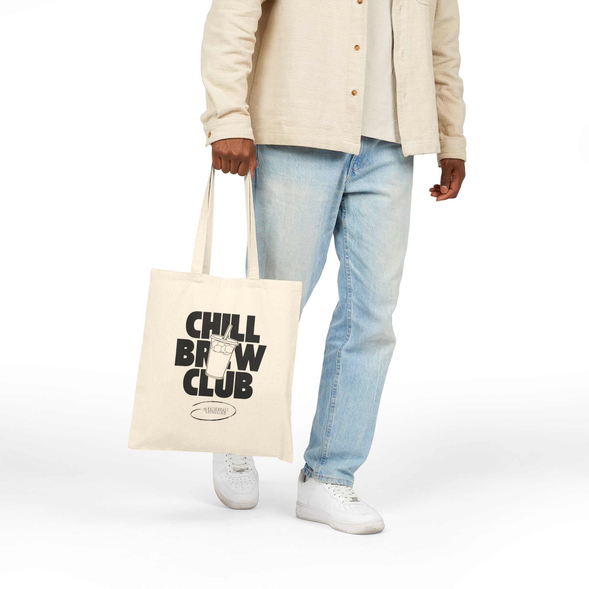 Chill Brew Club Tote — Iced Coffee Canvas Tote Bag