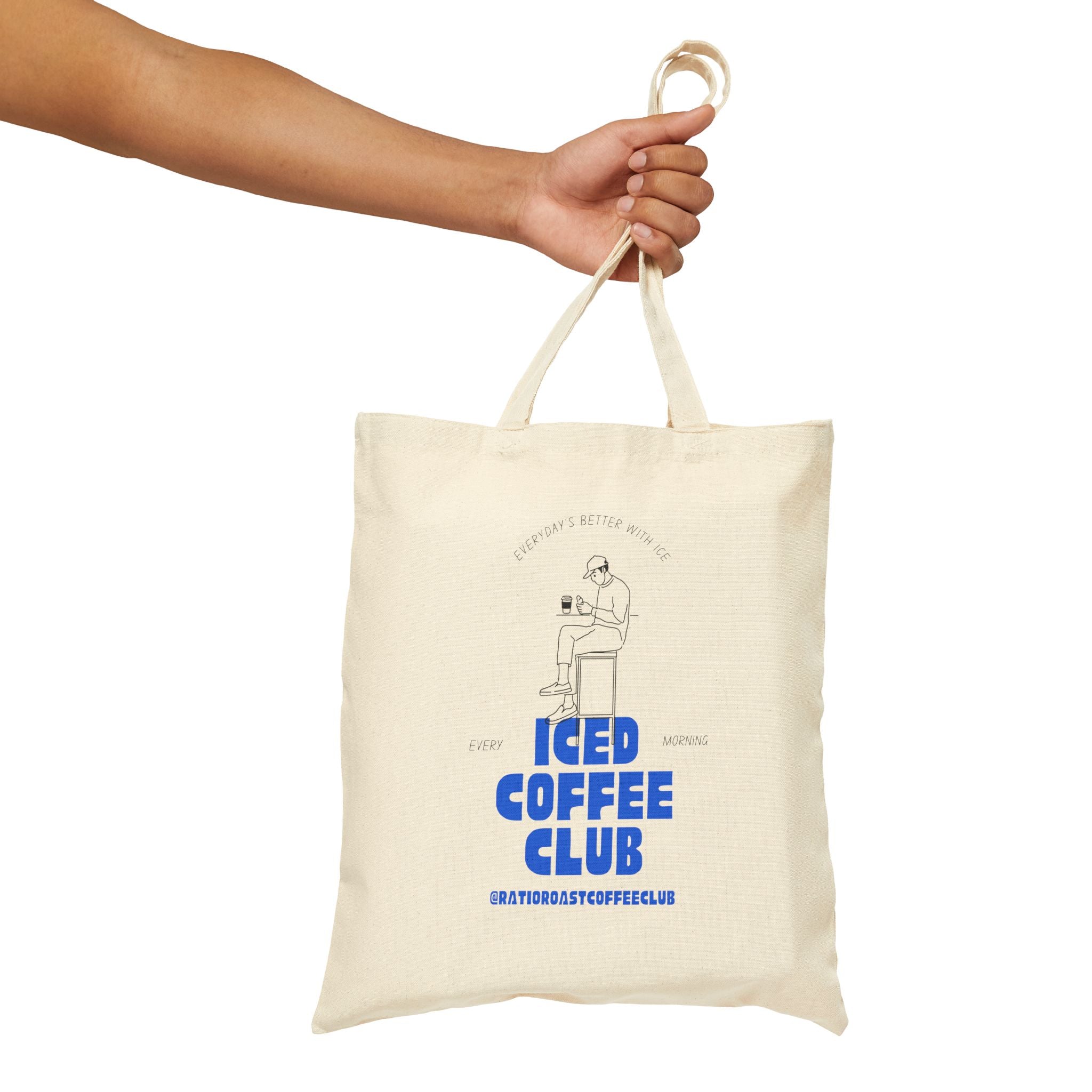 Iced Coffee Club Canvas Tote Bag – Eco-Friendly Reusable Grocery & Coffee Tote