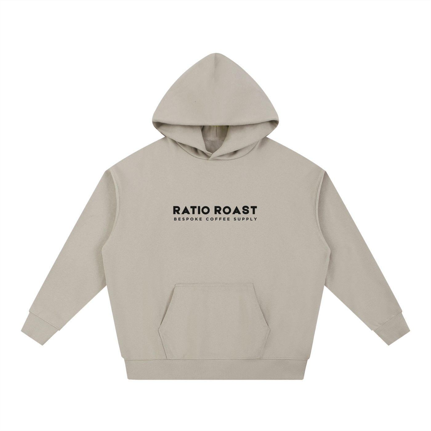 Coffee Addicts Club Essential Heavyweight Hoodie front view in black